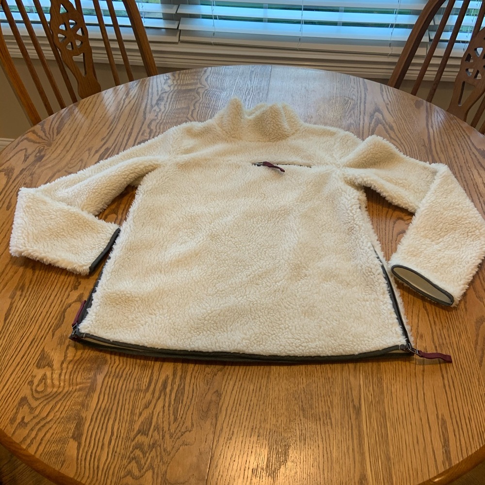 LL Bean Signature High Pile Fleece Pullover XS EUC